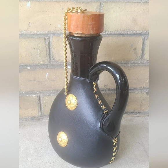 Vintage Leather Wraped Decanter - Picture 3 of 10